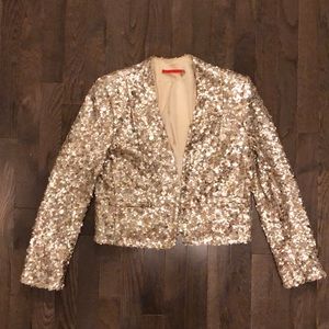 Gold sequined Alice + Olivia blazer/jacket